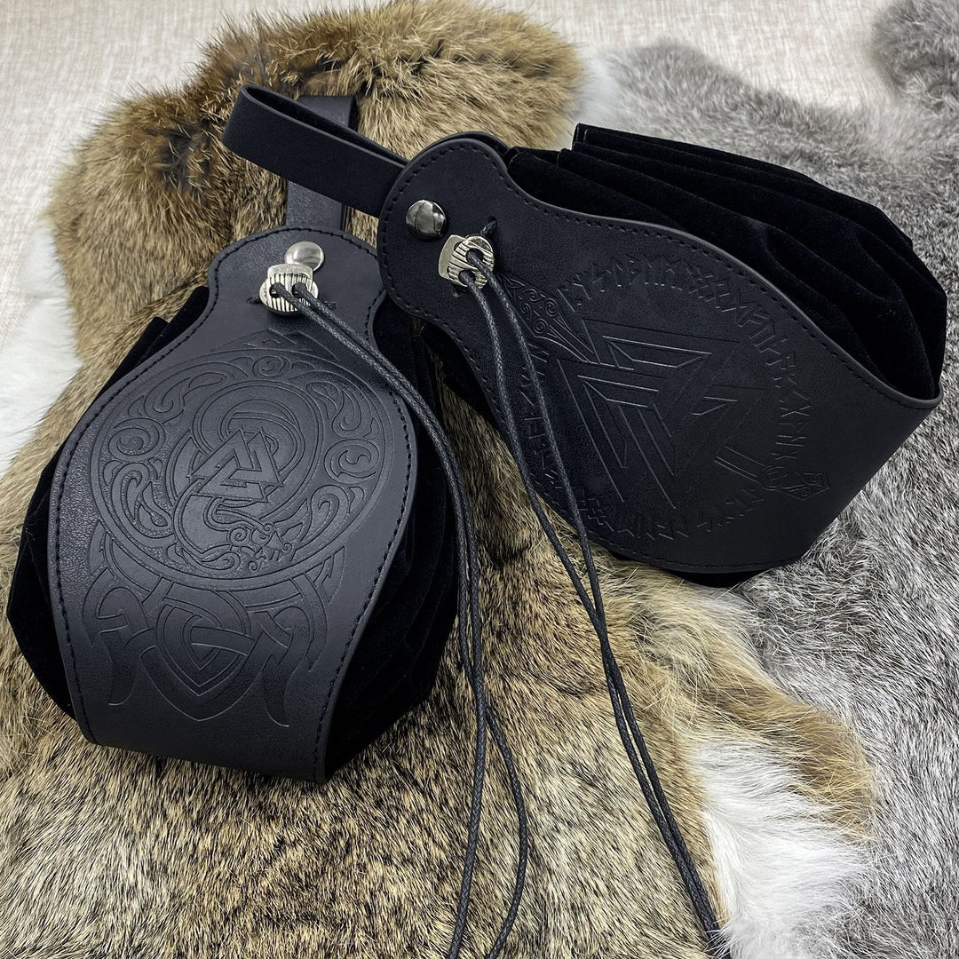 WorldNorse Gürteltasche aus Leder im Wikinger-Stil