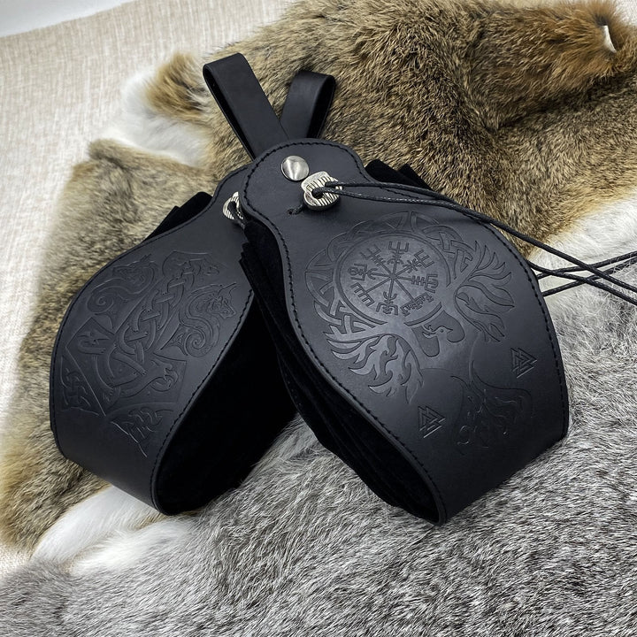 WorldNorse Gürteltasche aus Leder im Wikinger-Stil