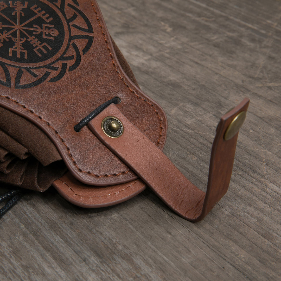 WorldNorse Gürteltasche aus Leder im Wikinger-Stil