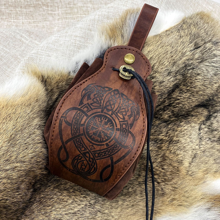 WorldNorse Gürteltasche aus Leder im Wikinger-Stil