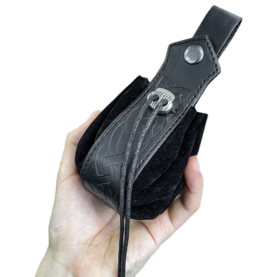 WorldNorse Gürteltasche aus Leder mit Keltischer Knoten