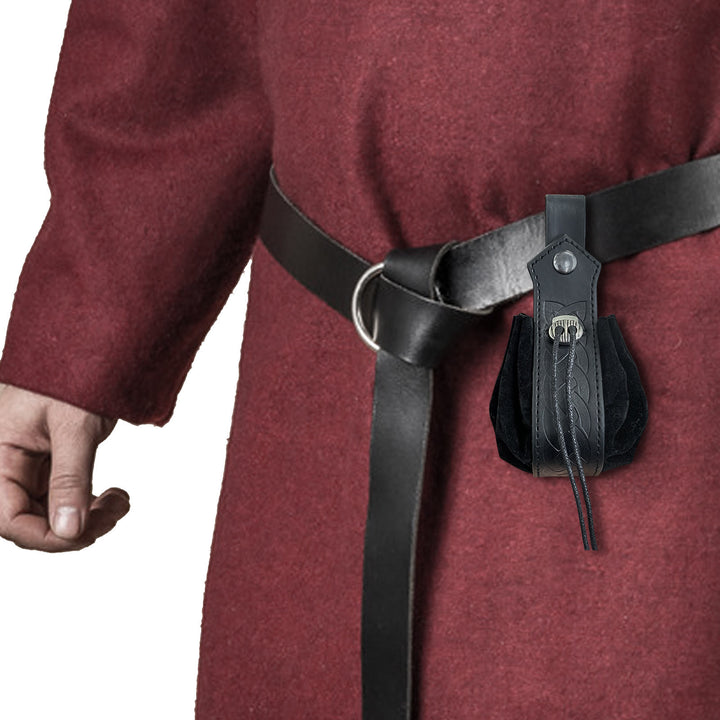 WorldNorse Gürteltasche aus Leder mit Keltischer Knoten