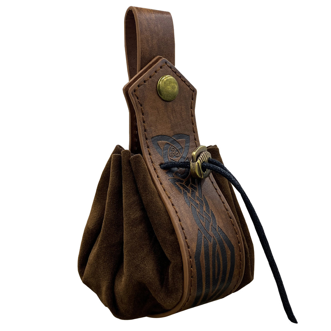 WorldNorse Gürteltasche aus Leder mit Keltischer Knoten