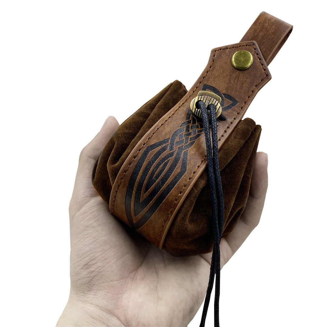 WorldNorse Gürteltasche aus Leder mit Keltischer Knoten