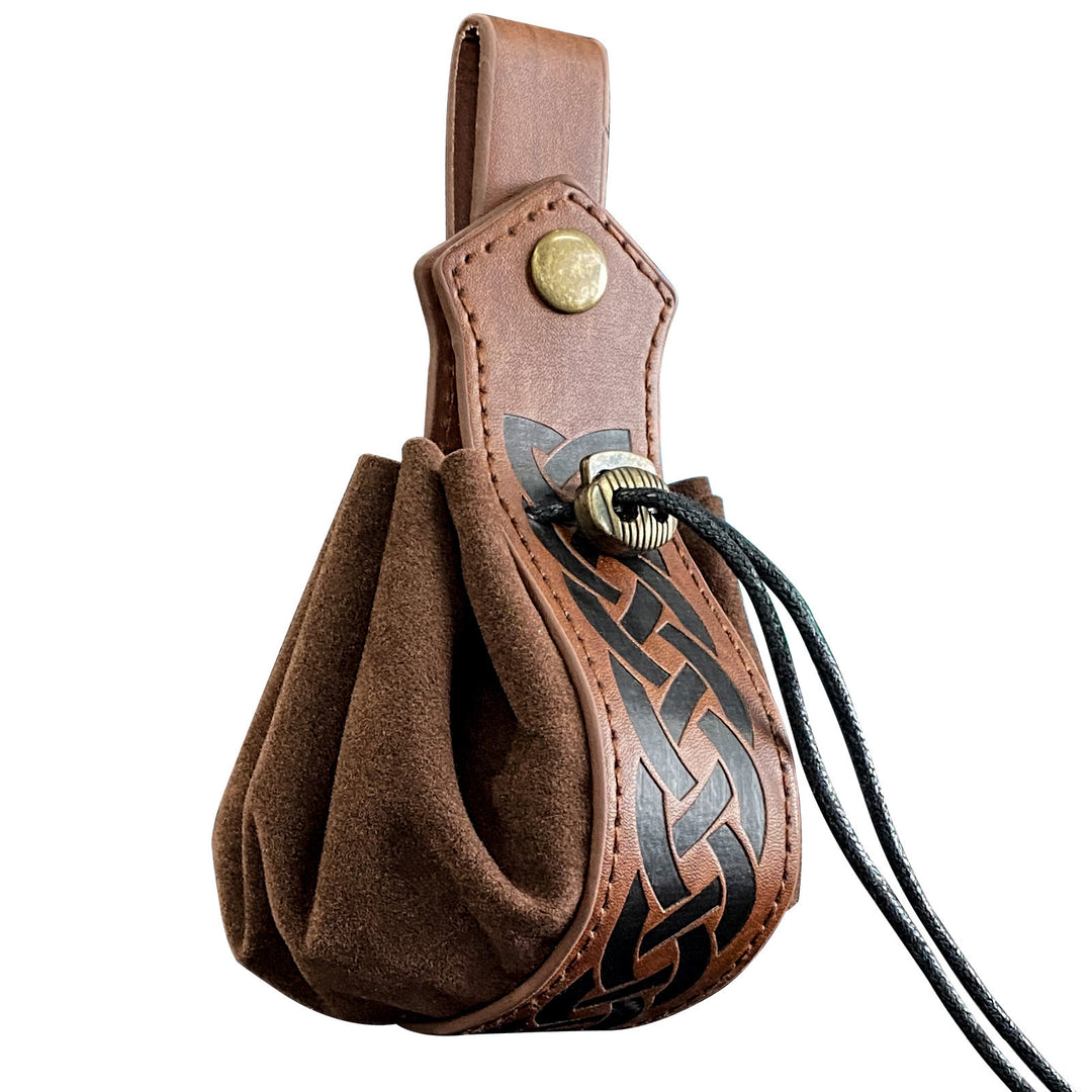 WorldNorse Gürteltasche aus Leder mit Keltischer Knoten