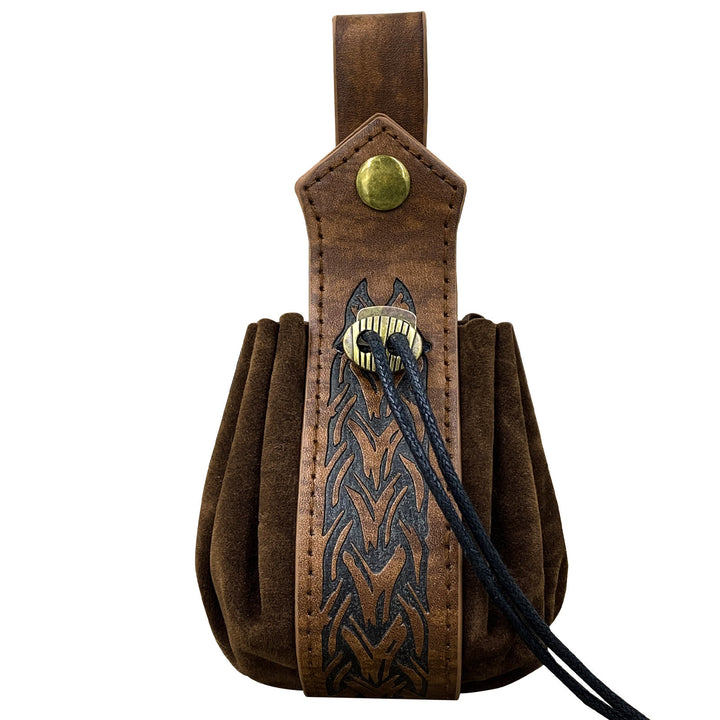WorldNorse Gürteltasche aus Leder mit Keltischer Knoten