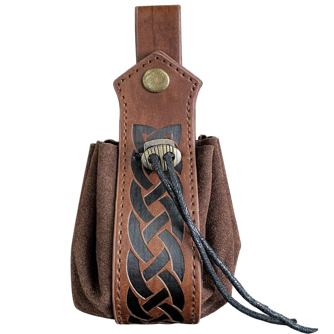 WorldNorse Gürteltasche aus Leder mit Keltischer Knoten