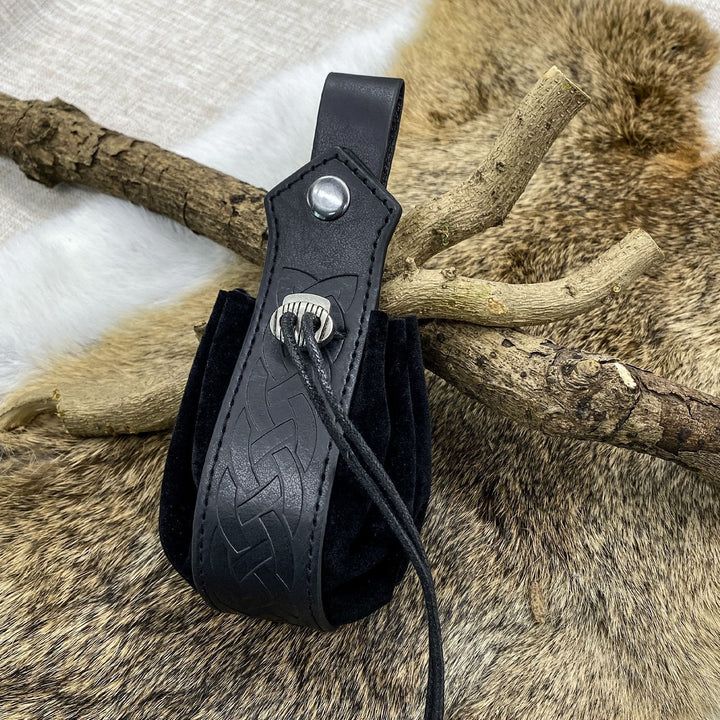 WorldNorse Gürteltasche aus Leder mit Keltischer Knoten