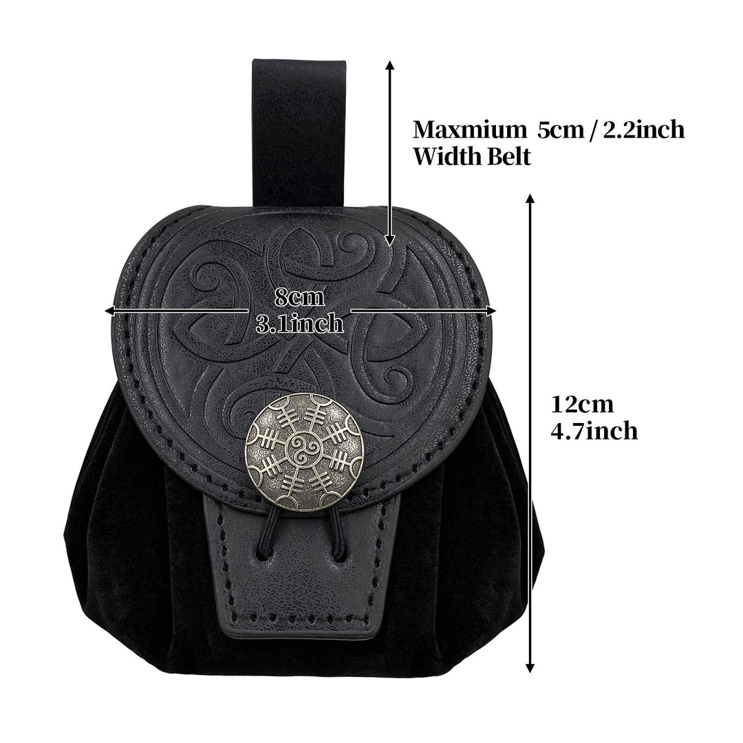 WorldNorse Helm der Ehrfurcht Gürteltasche aus Leder