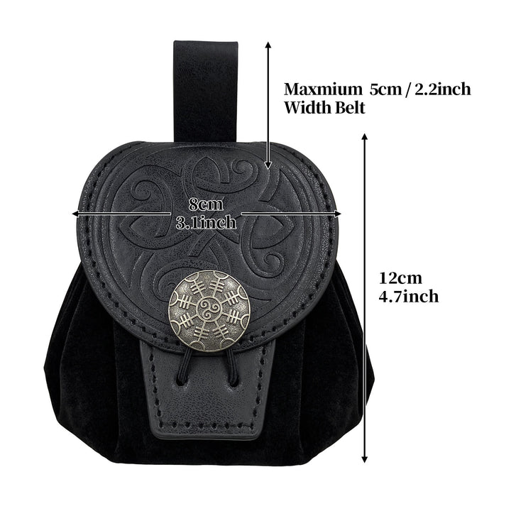 WorldNorse Helm der Ehrfurcht Gürteltasche aus Leder