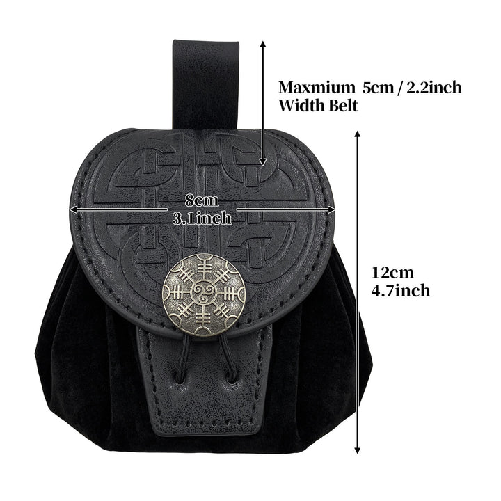 WorldNorse Helm der Ehrfurcht Gürteltasche aus Leder