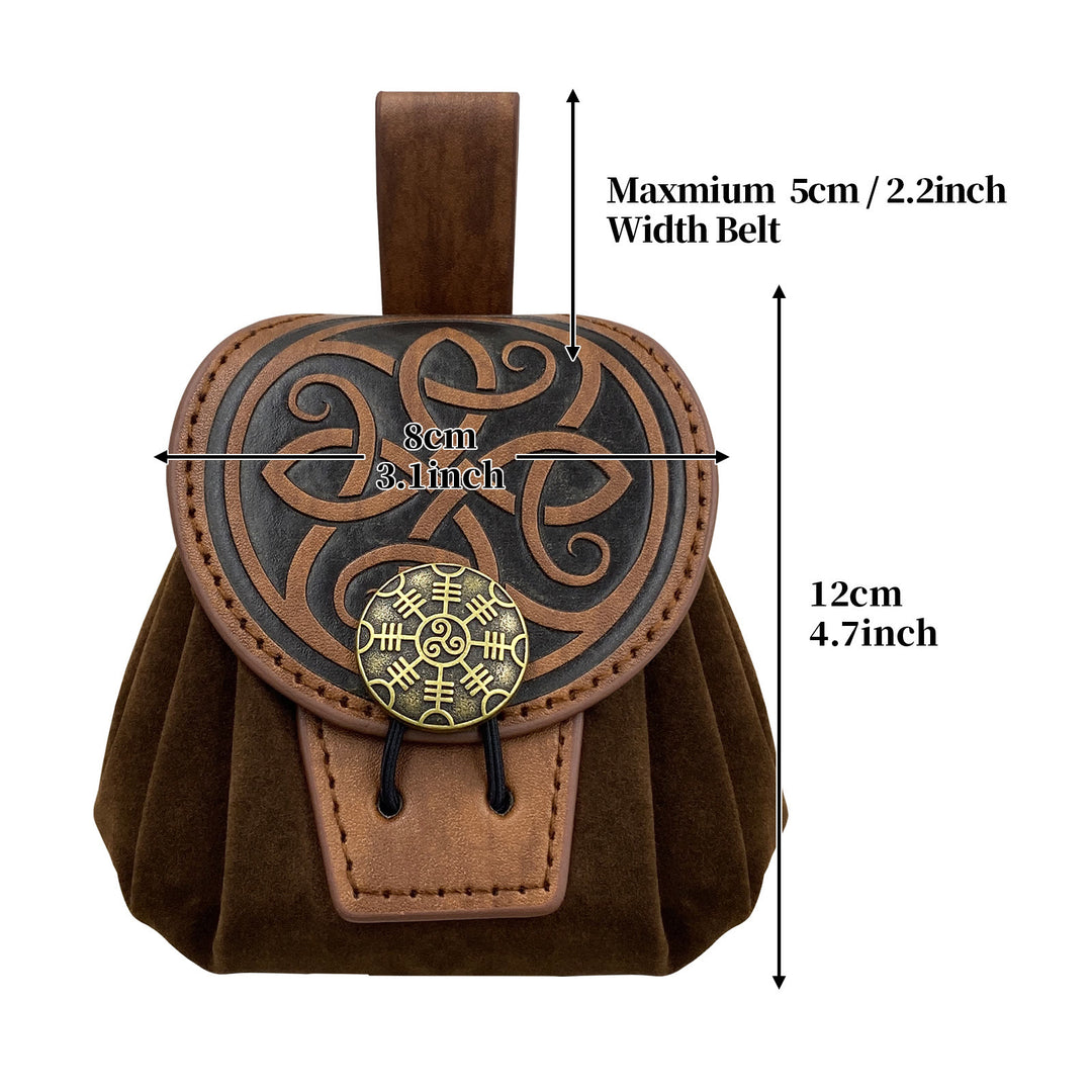 WorldNorse Helm der Ehrfurcht Gürteltasche aus Leder