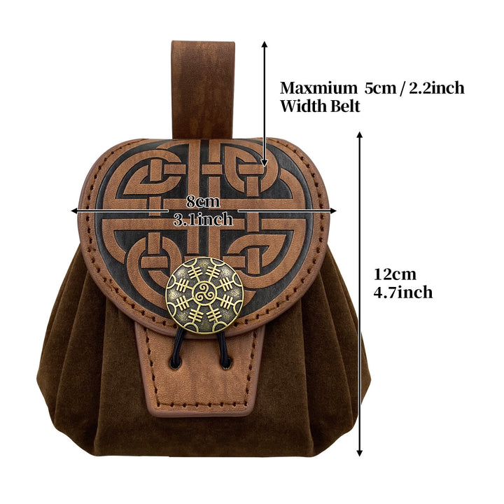 WorldNorse Helm der Ehrfurcht Gürteltasche aus Leder