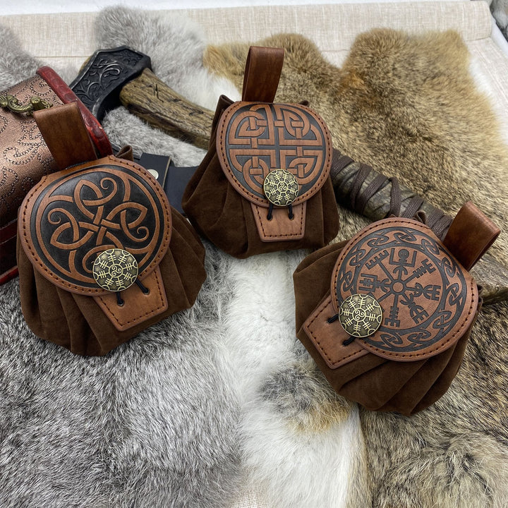 WorldNorse Helm der Ehrfurcht Gürteltasche aus Leder