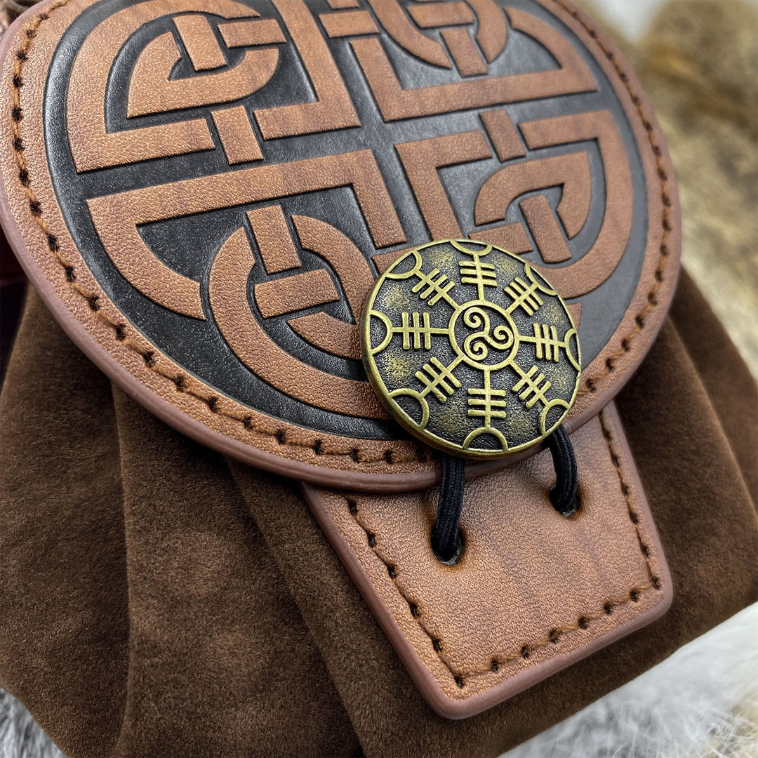 WorldNorse Helm der Ehrfurcht Gürteltasche aus Leder