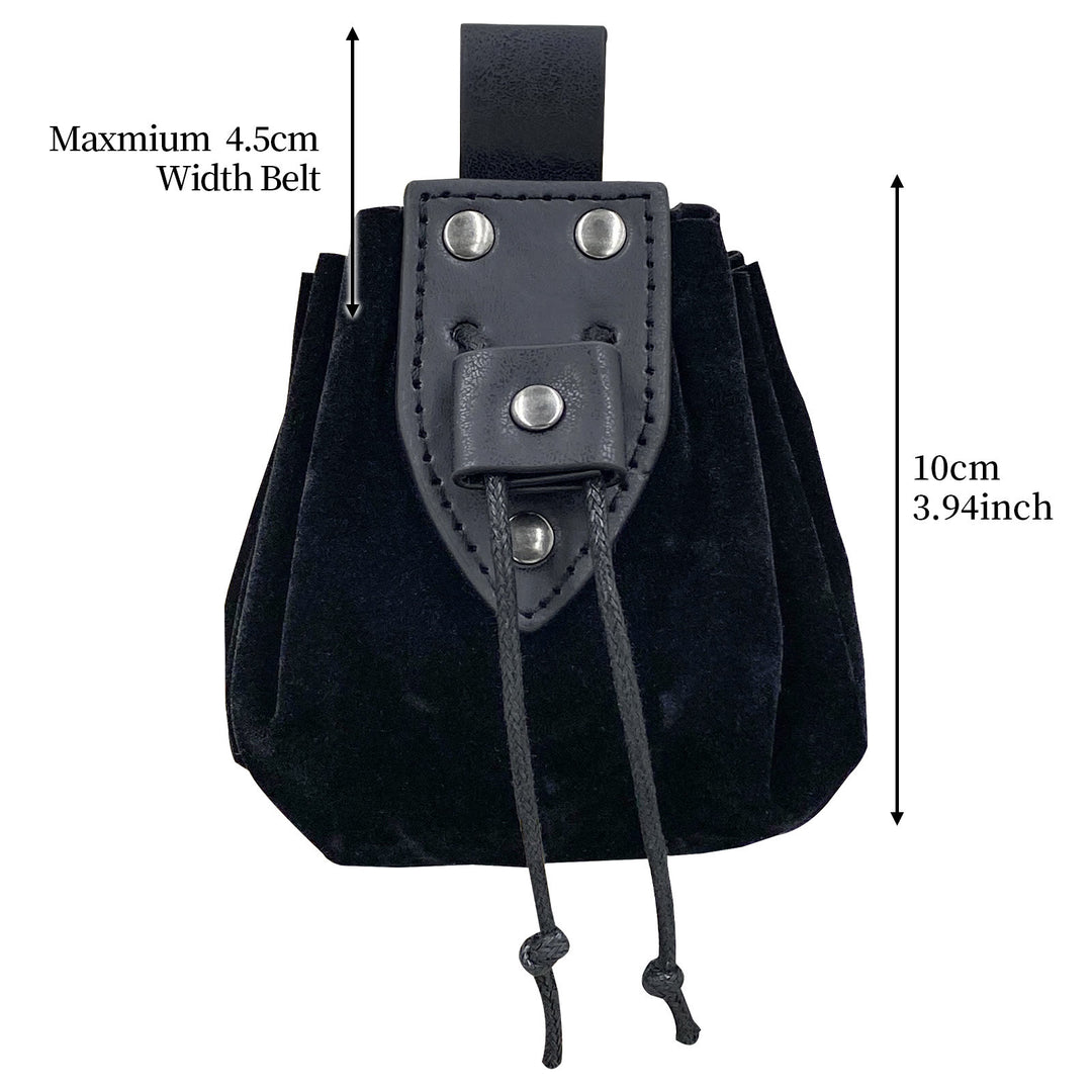 WorldNorse Gürteltasche aus Leder mit Kordelzug