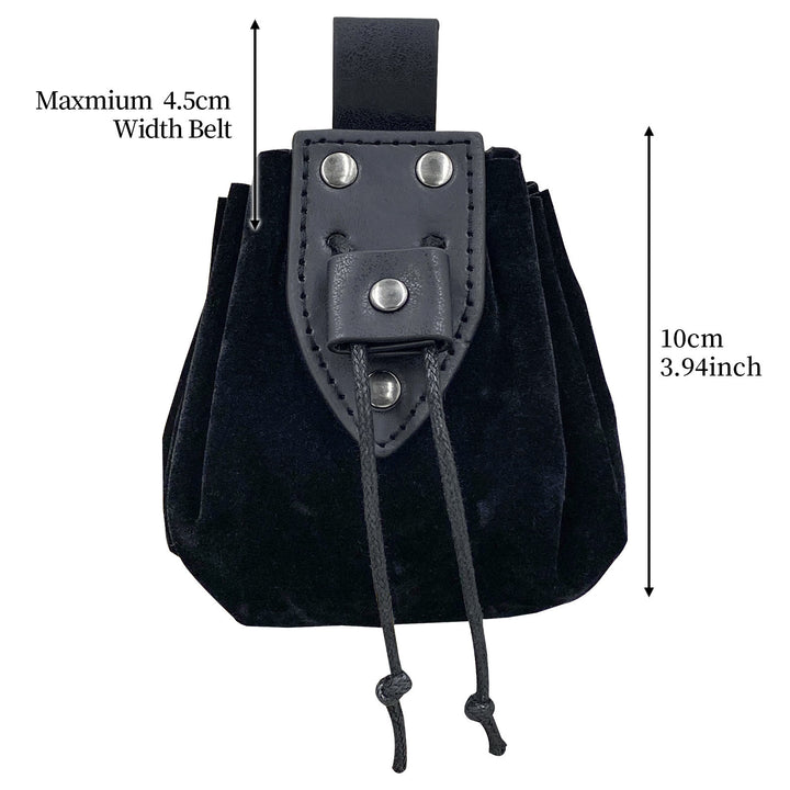 WorldNorse Gürteltasche aus Leder mit Kordelzug