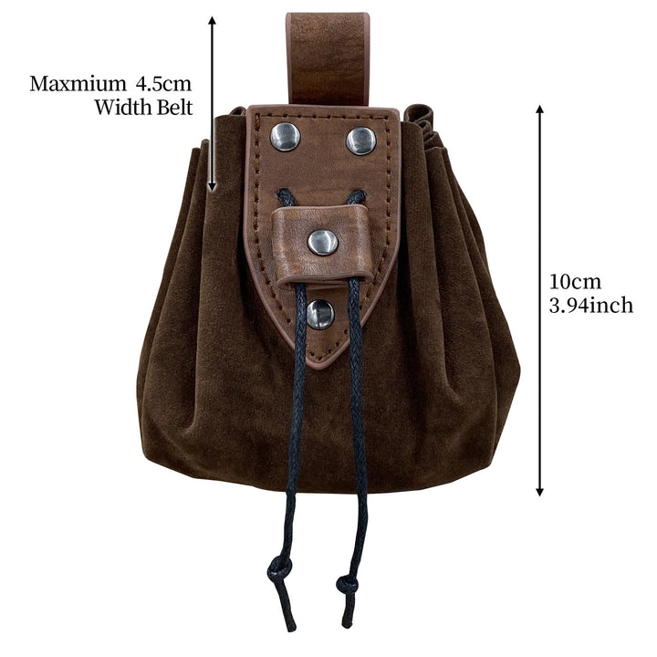 WorldNorse Gürteltasche aus Leder mit Kordelzug