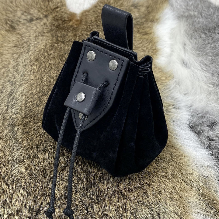WorldNorse Gürteltasche aus Leder mit Kordelzug