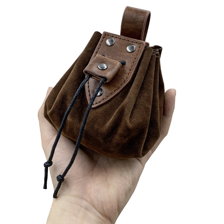 WorldNorse Gürteltasche aus Leder mit Kordelzug