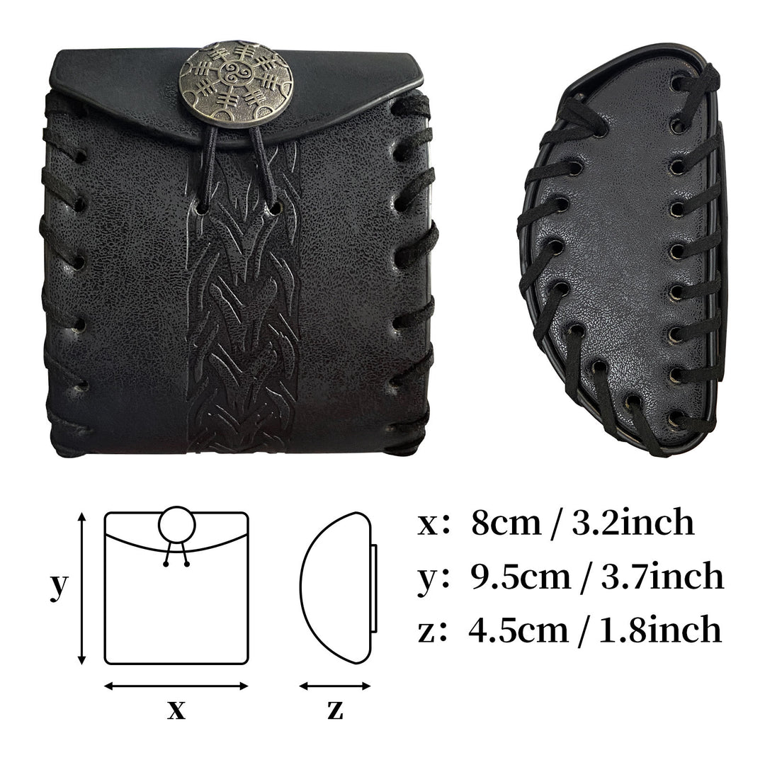 WorldNorse Keltischer Knoten Leder Gürteltasche Quadratische Tasche
