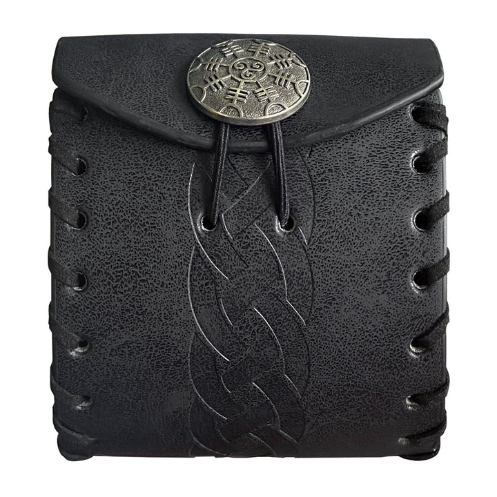 WorldNorse Keltischer Knoten Leder Gürteltasche Quadratische Tasche