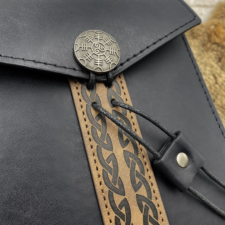 WorldNorse Gürteltasche mit Lederschnalle, quadratische Tasche