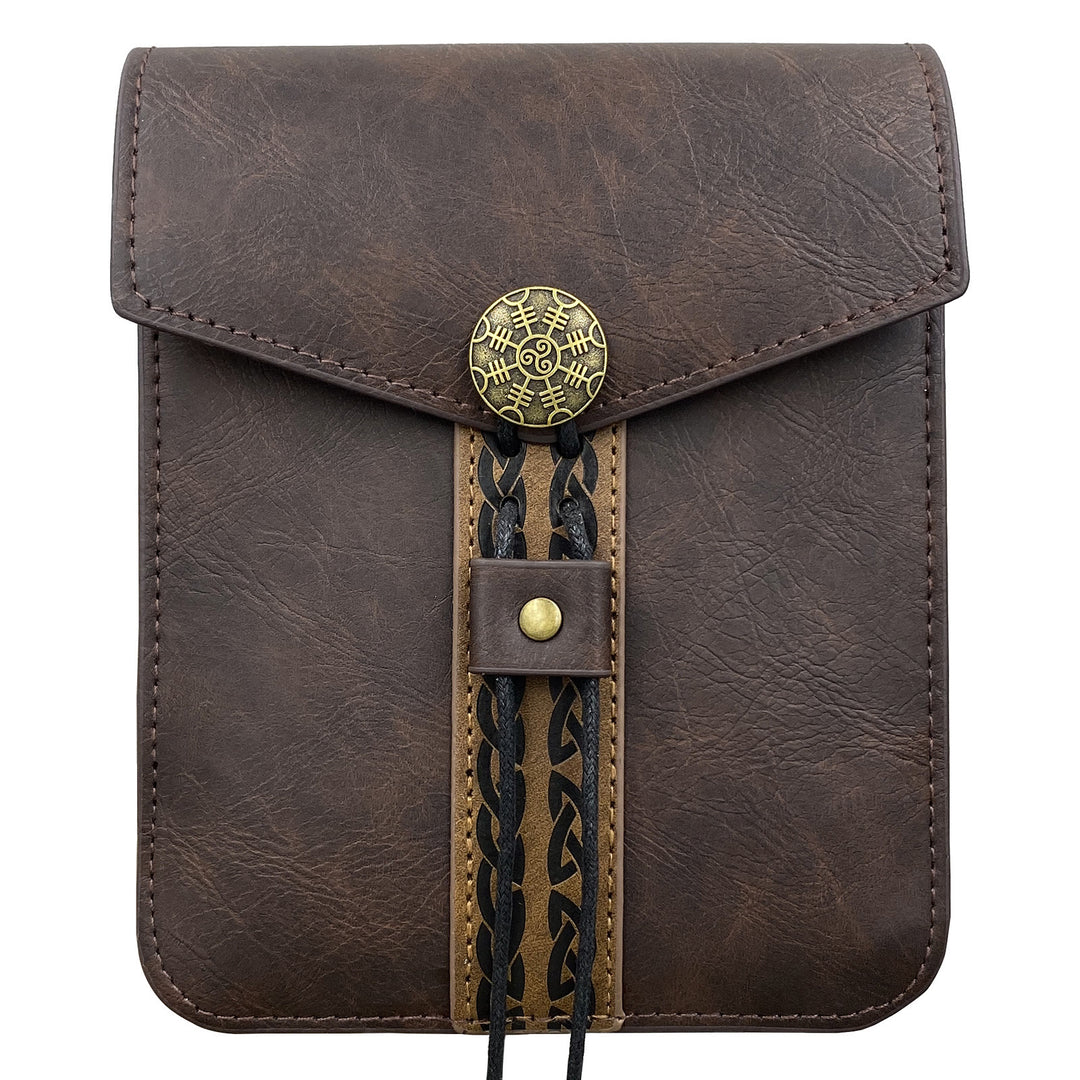WorldNorse Gürteltasche mit Lederschnalle, quadratische Tasche
