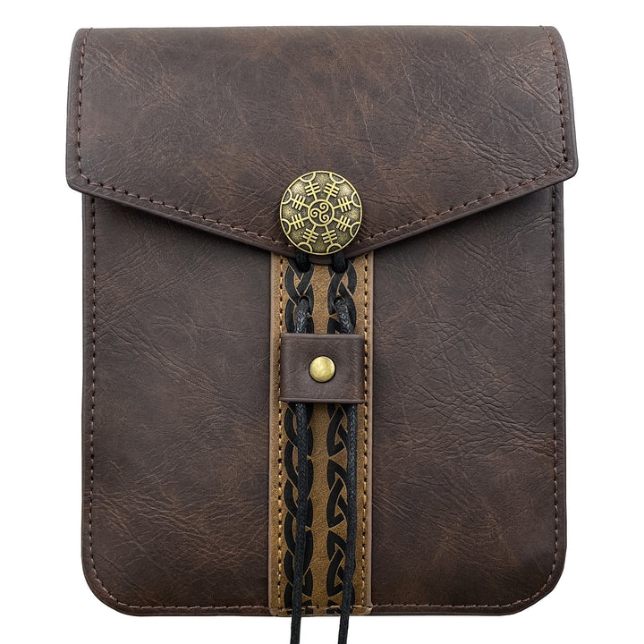 WorldNorse Gürteltasche mit Lederschnalle, quadratische Tasche