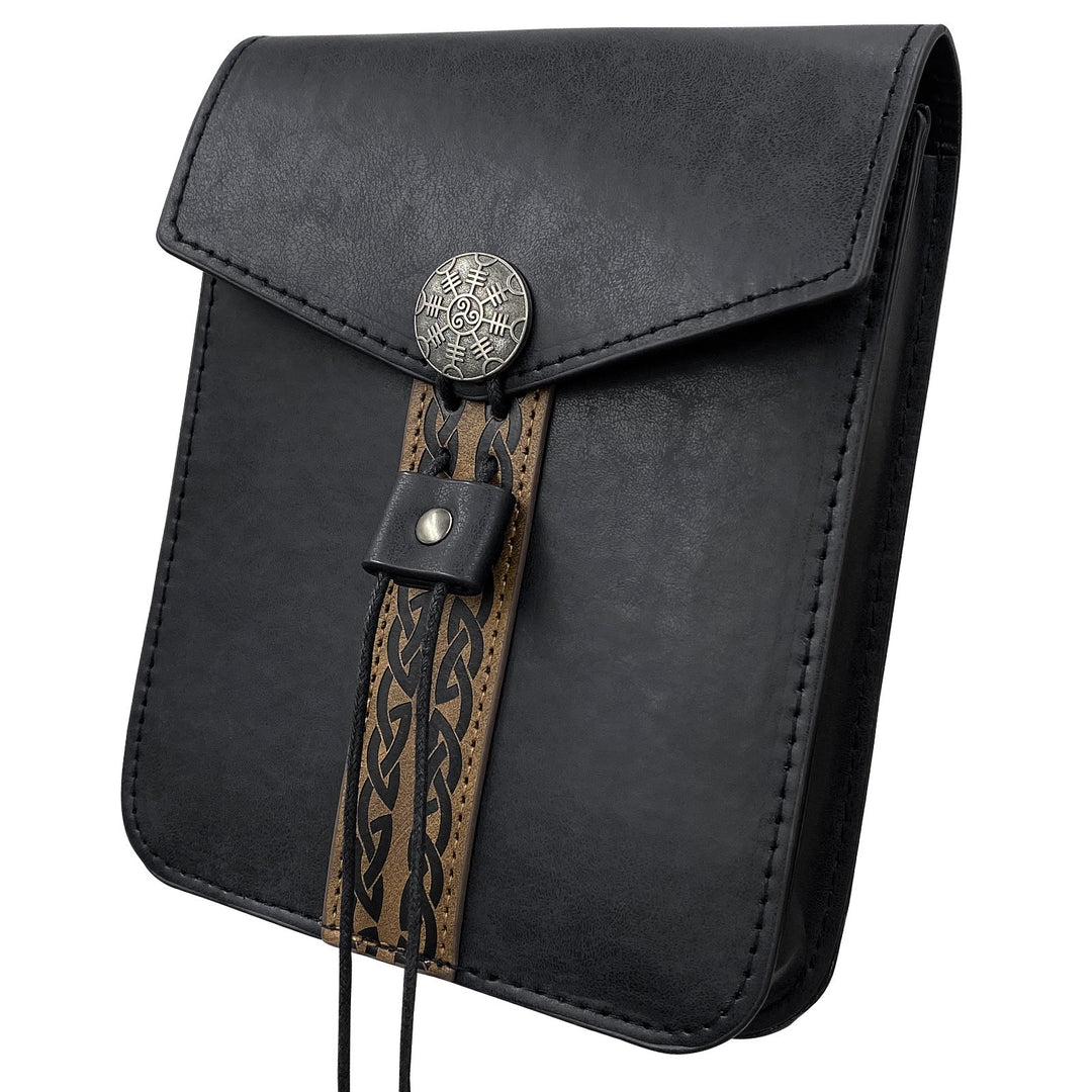 WorldNorse Gürteltasche mit Lederschnalle, quadratische Tasche