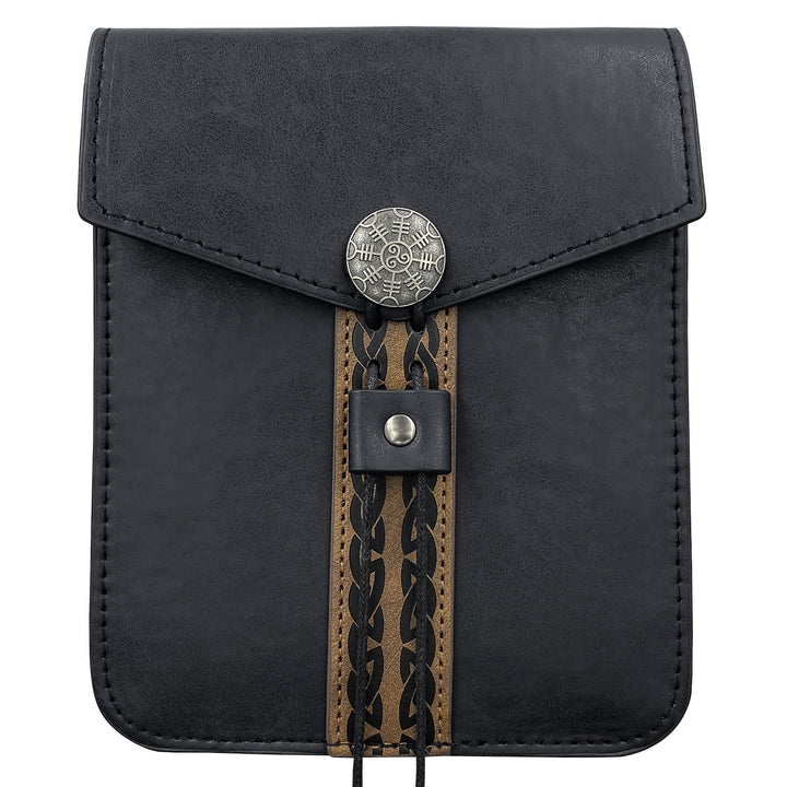 WorldNorse Gürteltasche mit Lederschnalle, quadratische Tasche