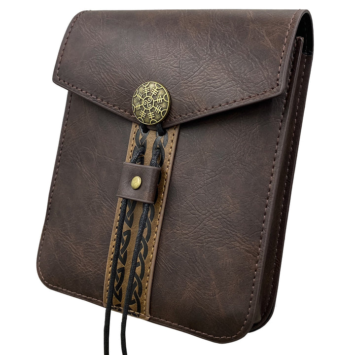 WorldNorse Gürteltasche mit Lederschnalle, quadratische Tasche