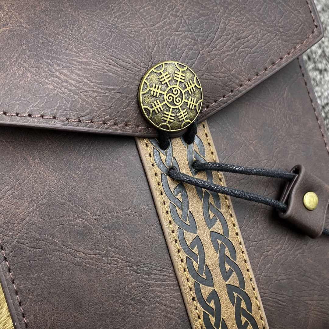 WorldNorse Gürteltasche mit Lederschnalle, quadratische Tasche