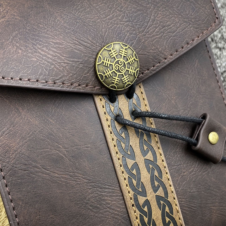 WorldNorse Gürteltasche mit Lederschnalle, quadratische Tasche
