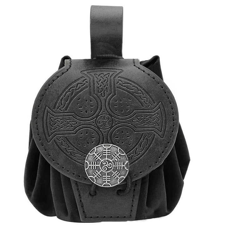 WorldNorse Wolve Gürteltasche aus Leder - Stil#4 - Schwarz - image 16
