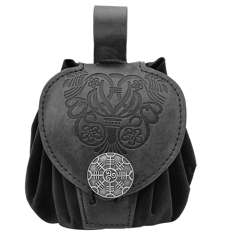 WorldNorse Wolve Gürteltasche aus Leder - Stil#3 - Schwarz - image 12
