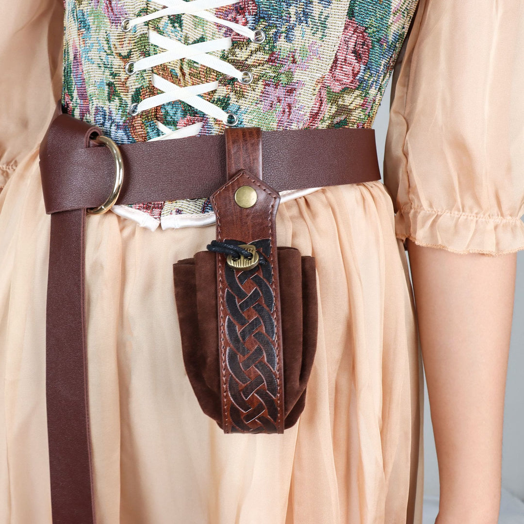 WorldNorse Gürteltasche aus Leder mit Taillenband