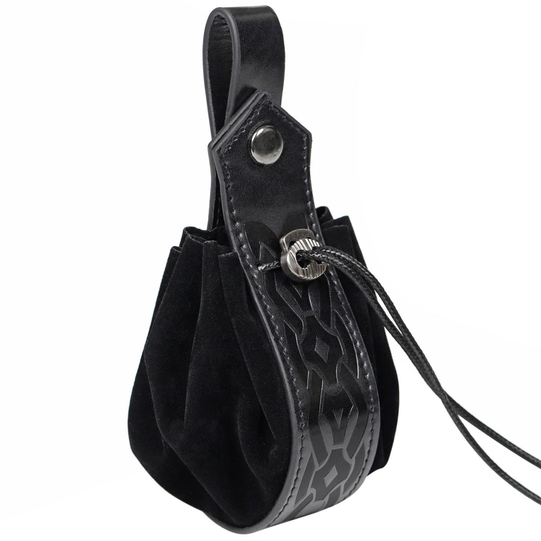 WorldNorse – Gürteltasche aus Leder mit Kordelzug