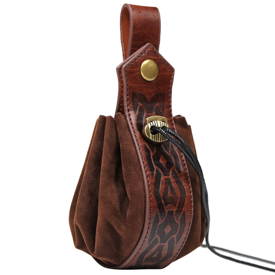 WorldNorse – Gürteltasche aus Leder mit Kordelzug