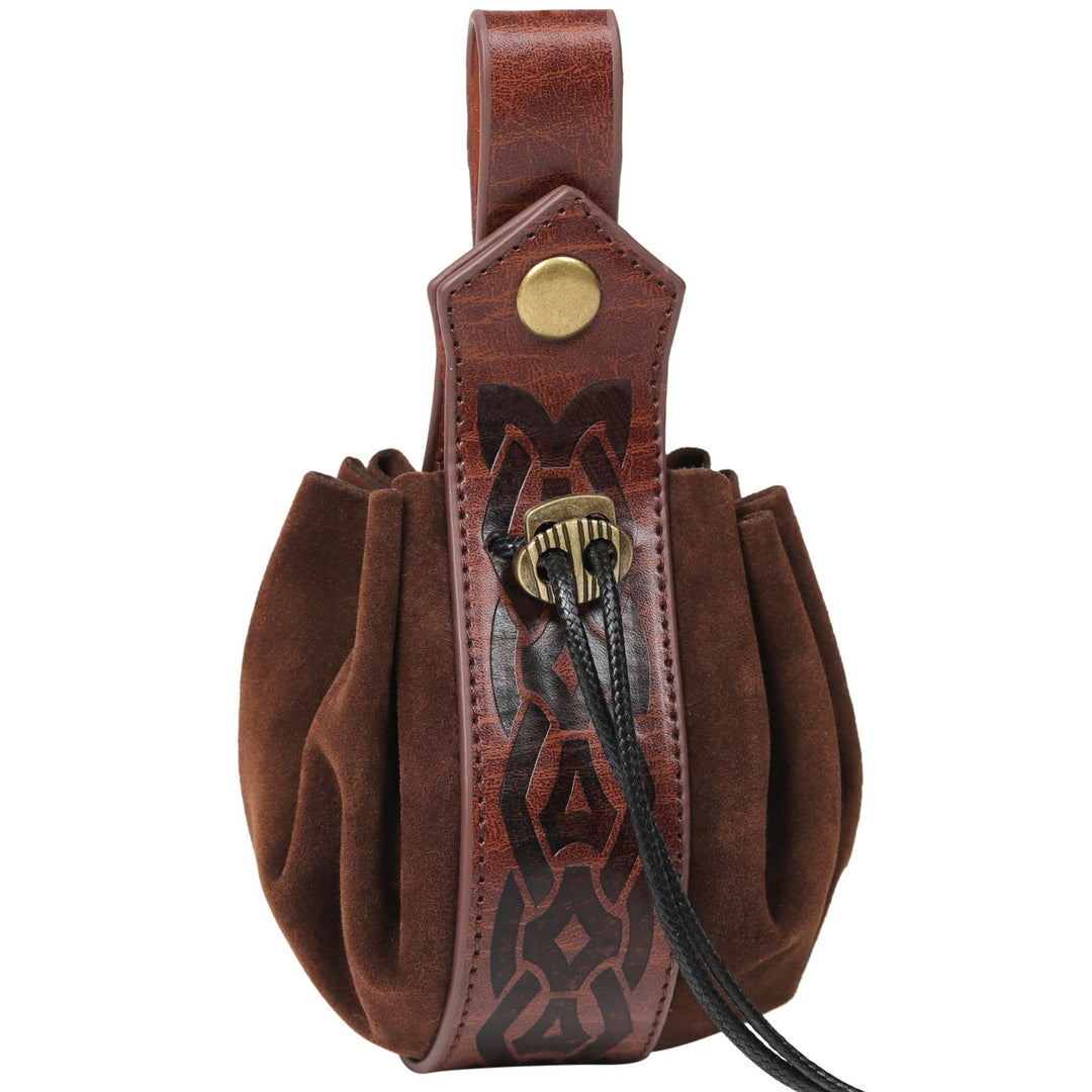 WorldNorse – Gürteltasche aus Leder mit Kordelzug