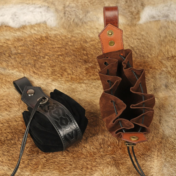 WorldNorse – Gürteltasche aus Leder mit Kordelzug