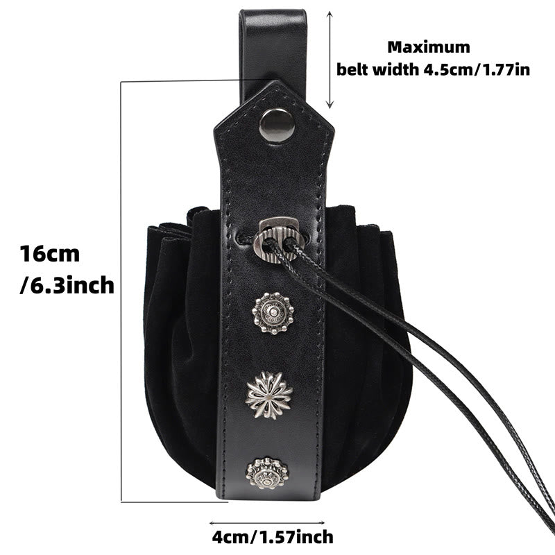WorldNorse Mittelalterliche Gürteltasche aus Wildleder