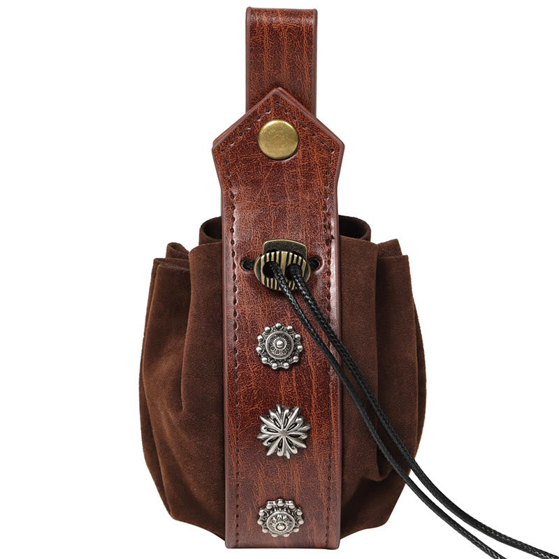 WorldNorse Mittelalterliche Gürteltasche aus Wildleder