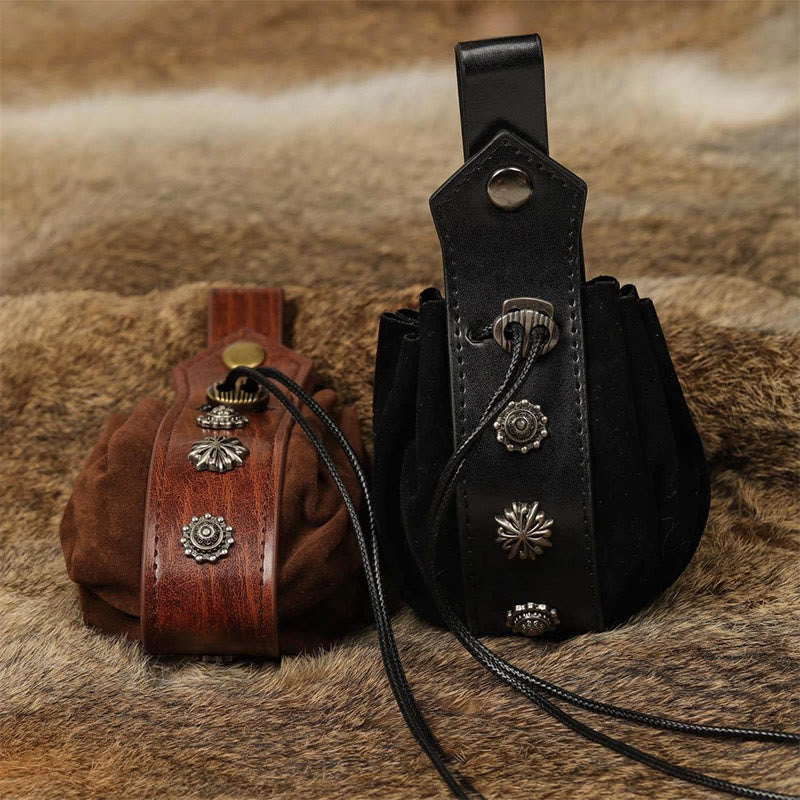 WorldNorse Mittelalterliche Gürteltasche aus Wildleder