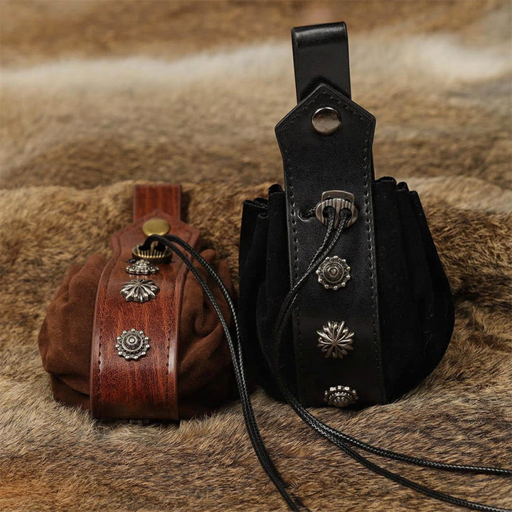 WorldNorse Mittelalterliche Gürteltasche aus Wildleder