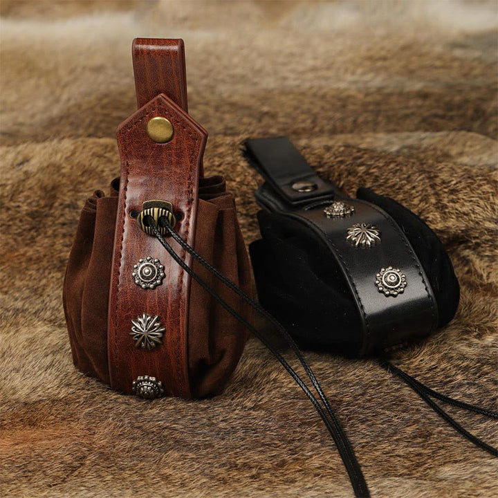 WorldNorse Mittelalterliche Gürteltasche aus Wildleder