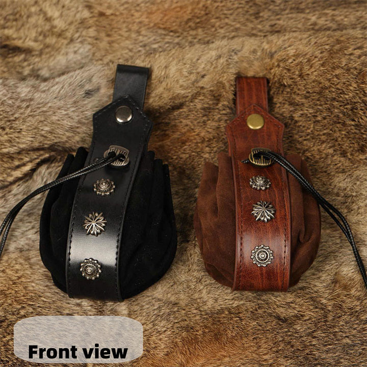 WorldNorse Mittelalterliche Gürteltasche aus Wildleder