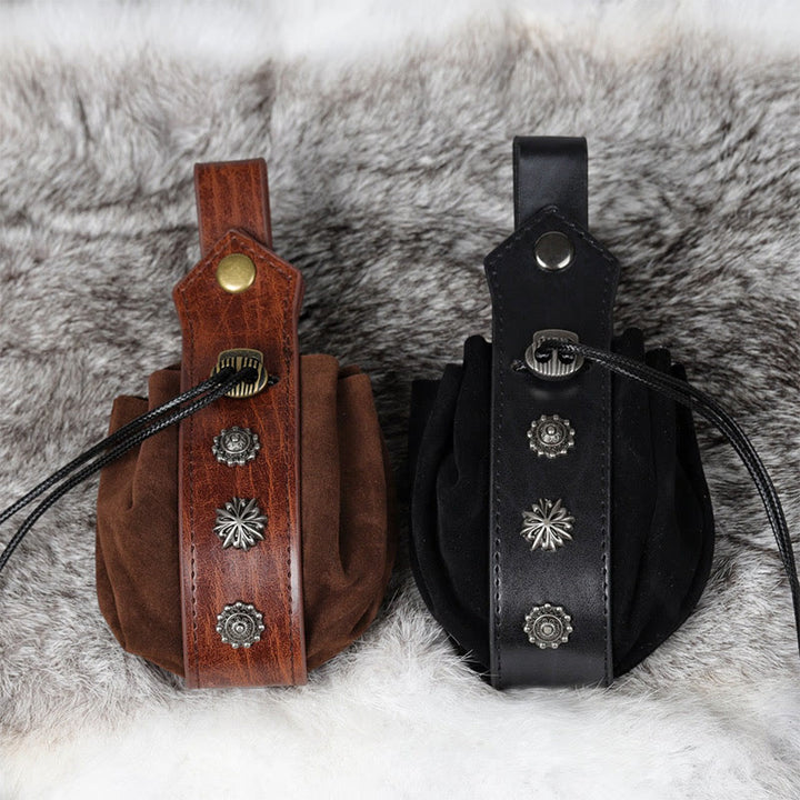 WorldNorse Mittelalterliche Gürteltasche aus Wildleder