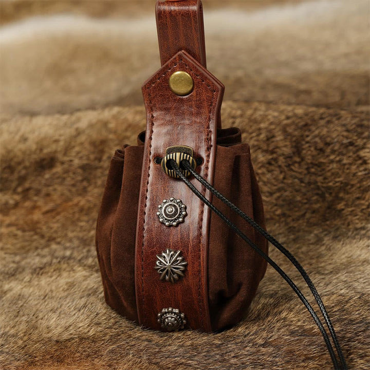 WorldNorse Mittelalterliche Gürteltasche aus Wildleder