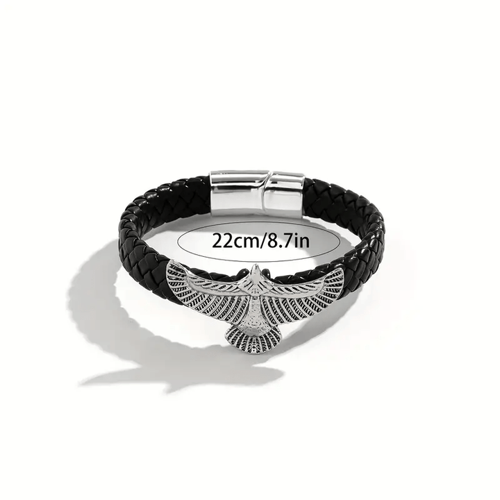 WorldNorse „Soaring Freedom“ Adler-Lederarmband